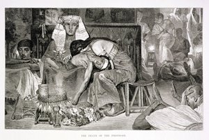 Smrt prvorozených, 19. století (rytina na papíře) od Carl Friedrich Heinrich Werner