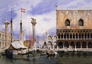 Piazzetta di San Marco, Benátky, 1839 od Carl Friedrich Heinrich Werner