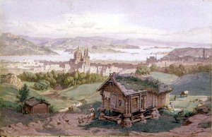 Pohled na Christianii od Carl Friedrich Heinrich Werner