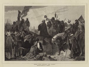 Jan Hus před kůlem od Carl Friedrich Lessing