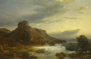 Hory ve večerní mlze, 1856