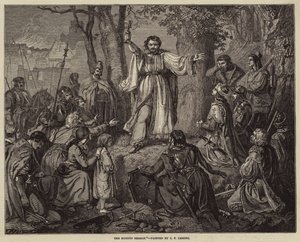 Husitské kázání od Carl Friedrich Lessing