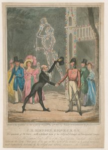 CH Simpson Esquire, mistr ceremonií v Royal Gardens, Vauxhall od Carl Georg Adolph Hasenpflug