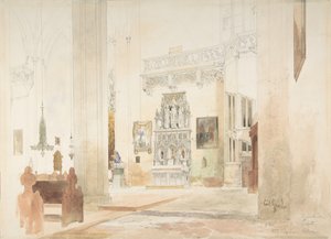 Interiér kostela svatého Severina v Erfurtu, 1855. od Carl Georg Anton Graeb