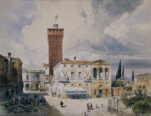Tržiště v Piacenze od Carl Georg Anton Graeb