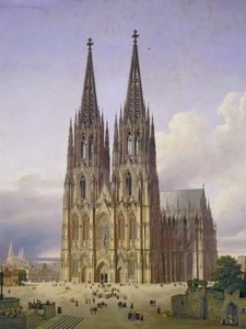 Ideální pohled na kolínskou katedrálu, 1834-1836