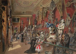Druhá zbrojnice v galerii Ambraser v Dolním Belvederu, 1875 (wc)