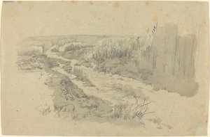 Cesta přes pole poblíž Lipska od Carl Gustav Carus