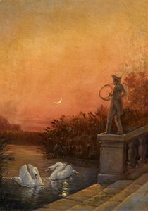 Svítání u zámku Moritzburg od Carl Gustav Carus