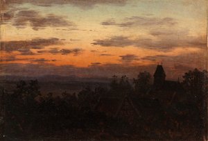Krajina při západu slunce od Carl Gustav Carus