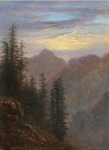 Horská krajina za soumraku od Carl Gustav Carus