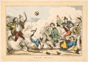 Fotbal v ulicích Londýna, 1820 od Carl H. Heath
