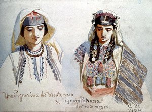 "Una Signorina di Monte Negro a Signora Petrana di Monte Negro" od Carl Haag