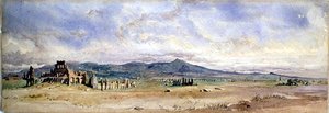 Vila Lucullus v Misenum v Neapolském zálivu (akvarel na papíře) od Carl Haag