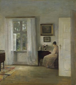 The Reader par Holsoe, Carl (1863-1935), - Olej na dřevě, 70x62,5 - Soukromá sbírka od Carl Holsoe