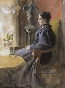 Eva Upmarková, 1852–1944, rozená Kindstrandová od Carl Larsson