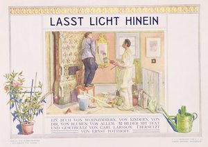 Frontispis k "Lasst Licht Hinin" (Nechte více světla), 1909 od Carl Larsson
