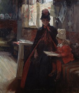 Ve Valandu, interiér s Karine a Suzanne od Carl Larsson