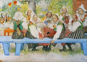 Narozeniny Kersti, 1909 od Carl Larsson