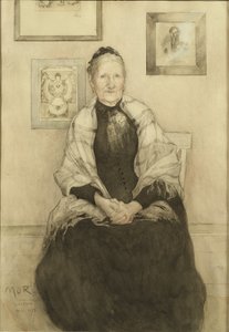 Matka, cca 1893 (wc na papíře) od Carl Larsson