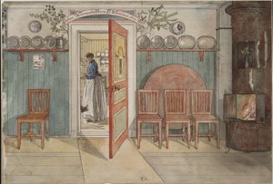 Stará Anna. Ze sbírky „A Home“ (26 akvarelů) od Carl Larsson
