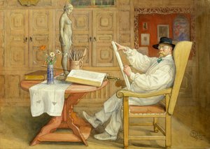 Autoportrét (v novém studiu) od Carl Larsson