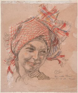 Studie hlavy od Carl Larsson