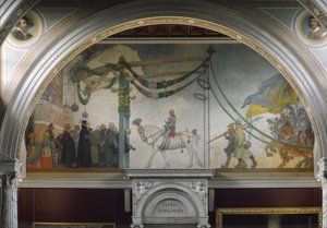 Vjezd švédského krále Gustava Vasy do Stockholmu, 1523 od Carl Larsson