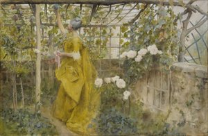The Vine, 1884 (wc na papíře) od Carl Larsson