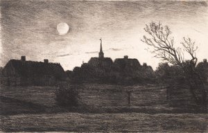 Kostel Hornbæk, letní večer od Carl Locher