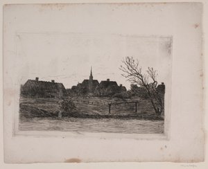 Kostel Hornbæk, letní večer od Carl Locher
