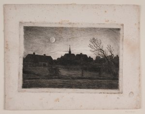 Kostel Hornbæk, letní večer od Carl Locher