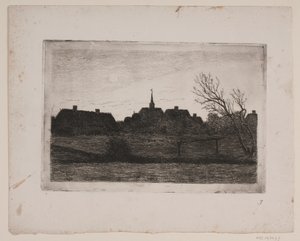 Kostel Hornbæk, letní večer od Carl Locher