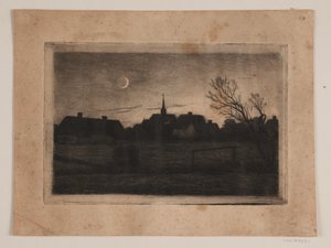 Kostel Hornbæk, letní večer od Carl Locher