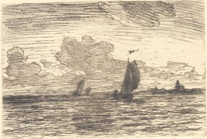 Marine s loděmi pod plachtami od Carl Locher