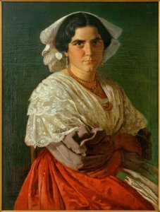 C.L.Jessen, portrét italské ženy v národním kroji