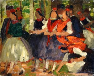Studie na „Woodland Walk“ (olej na kartonu) (viz také 269333)