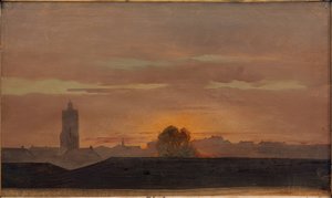 Darmstadt, pohled ze zámeckého paláce od Carl Ludwig Seeger