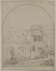 Pohled z mého okna v Římě (recto) od Carl Ludwig Tischbein