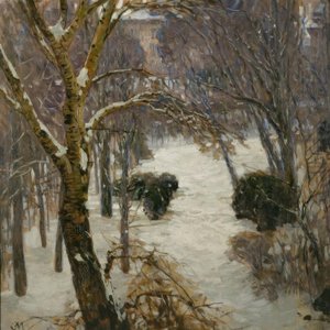 Heiligenstadt Park v zimě od Carl Moll