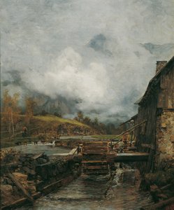 Vodní mlýn v Goisern (po Emil Jakob Schindler) od Carl Moll