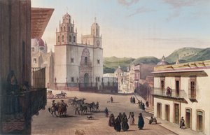 Plaza Mayor de Guanajuato (barevná rytina)