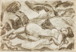 Ženský akt, ležící od Carl Newman