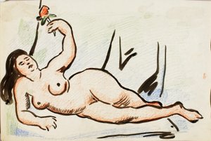 Ležící akt od Carl Newman