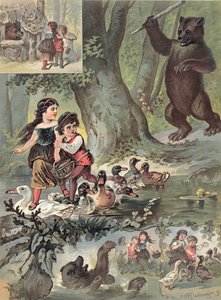 Jeníček a Mařenka v lese, kolem roku 1880