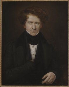 Portrét skladatele Adolfa Fredrika Lindblada (1801-1878), od Mazera, Carl Petter (1807-1884). Olej na plátně od Carl Peter Mazer