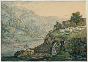 Stolzeneck am Neckar (list 19 ze skicáře regionu Neckar)
