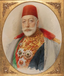 Portrét Mehmeda V. 1844-1918, sultána a chalífy Osmanské říše.