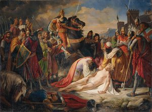 Karel I. z Anjou nad tělem Manfreda po bitvě u Beneventa 26. února 1266 1838