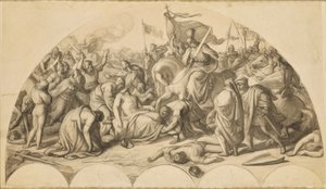 Rudolf I. Habsburský u mrtvoly Přemysla Otakara II